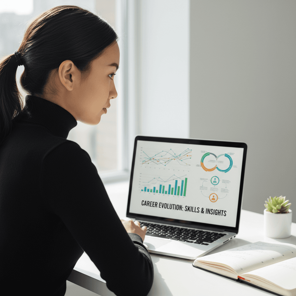 Professional reviewing talent management strategy